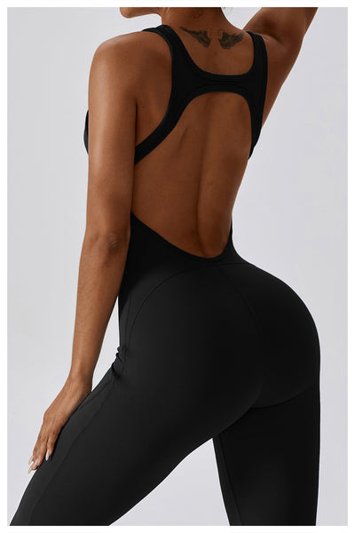 Customized Logo Quick-drying Tight Romper Yoga Dance Sports Fitness Wear Hip Lift Belly Micro La One-piece Yoga Jumpsuit Women