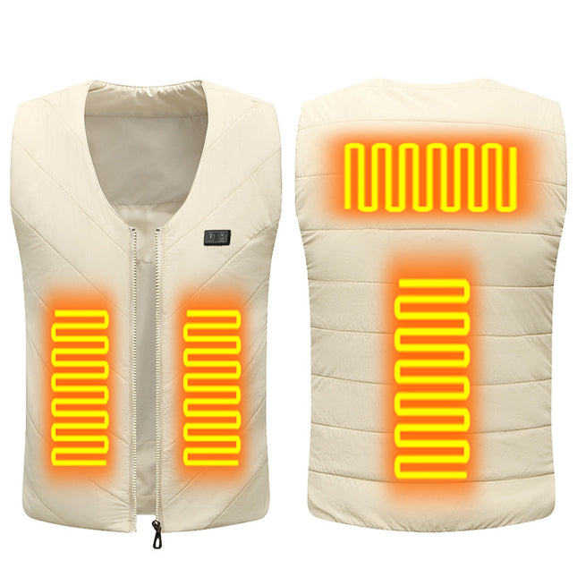 4 part white heating waist coat