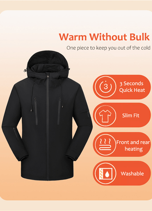 5 Area Hooded Heated Outdoor Jacket - Sidiou Group