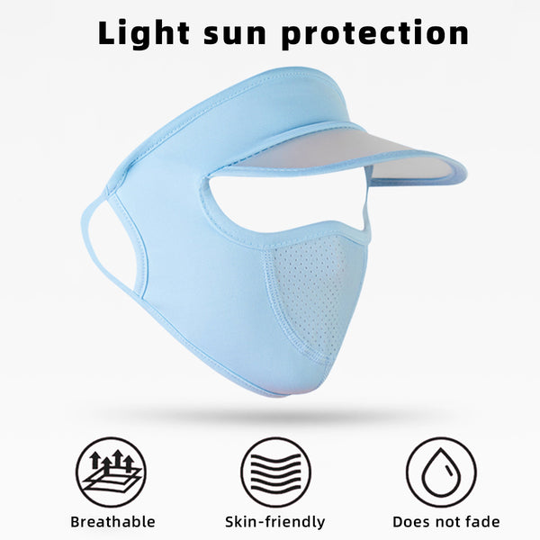 Sidiou Group ANNIOU Wholesale Custom Women Full Face Sunshade Facemask Summer UV Protection Breathable Ice Silk Sunscreen Mask with Brim