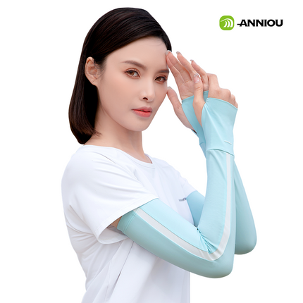 Sidiou Group Fashion Cooling Ice Slik Sleeves Breathable Women's Cycling Running Arm Gloves Summer UPF50+UV Protection Arms Sleeve Men