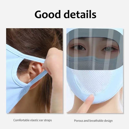 Sidiou Group ANNIOU Summer Thin Ice Silk Sunscreen Face Mask UV Protection Breathable Full Face Mask Windproof Dustproof for Motorcycle Cycling