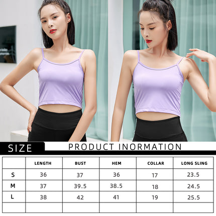 Sidiou Group Anniou Summer Women's UPF50+ Camisole Sun Protection Sleeveless Breathable Fitness T-shirt High Elastic Yoga Tank Tops