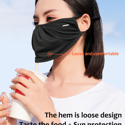 Sidiou Group ANNIOU Anti UV Mask Washable Ice Silk Soft Breathable Woman Sun Protecting Face Cover Outdoor UPF50+ Face Cover Ups