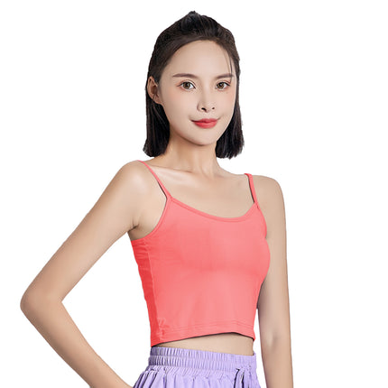 Sidiou Group Anniou Summer Women's UPF50+ Camisole Sun Protection Sleeveless Breathable Fitness T-shirt High Elastic Yoga Tank Tops