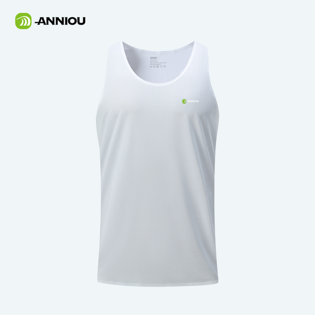 ANNIOU New Sports Vest For Unisex Lightweight Quick-drying Breathable Training Marathon Fitness Tank Top Running Sleeveless Tops