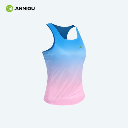 ANNIOU Seamless Marathon Running Quick Drying Vest Yoga Singlet Fitness Anti-bacterial Breathable Sublimation Tank Top Women Men