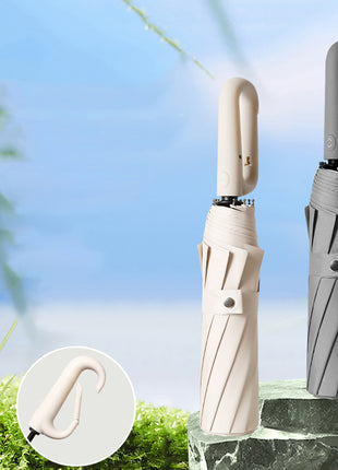 Auto Ring Buckle 3-folded Easy Carry Windproof Umbrella 