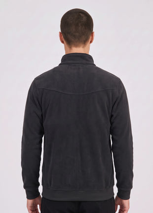 Back of 8 Area #Black Heated Fleece Jacket