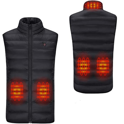 Black Heated Waistcoat Men