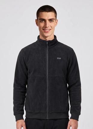 #Black Mens 8 Area Heated Fleece Jacket