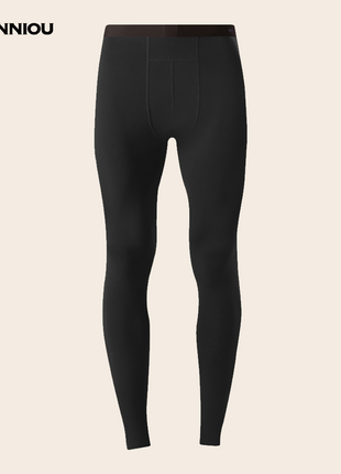 Black Men's Thermal Long Johns