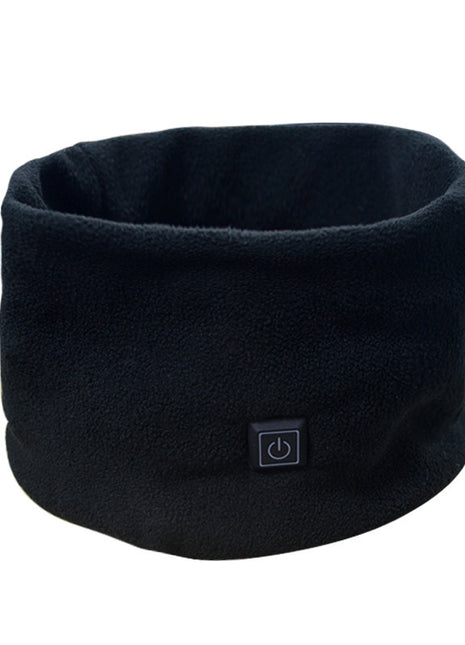 Black Outdoor Polar Fleece Neck Heated Scarfs