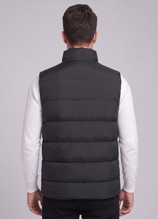 #Black Rear of  Men's Heated Puffer Vest