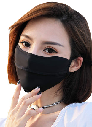 Black Sun Protection UV Face Mask