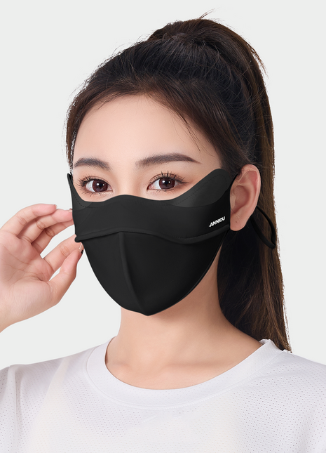 Black Three-dimensional Sun Protection Facemask