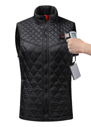 Black USB Smart Heating Vest