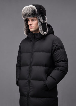 #Black Men Winter Trapper Hat