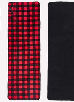 Black and Red Gird Lightweight Electril Camping Heated Blanket
