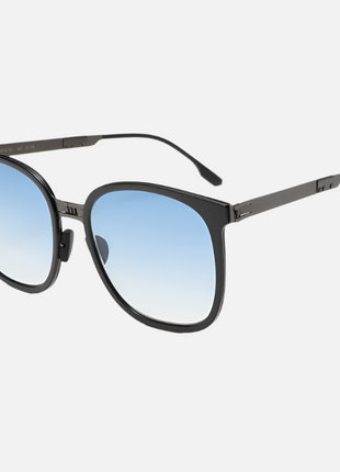Blue Metal Folding Sunglasses