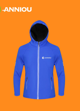 Blue Outdoor Windproof Zipper Soft Shell Jacket