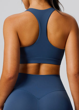 Blue Push up Women Sports Bra