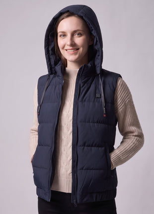 #Blue Women’s Heated Hooded Padded Vest