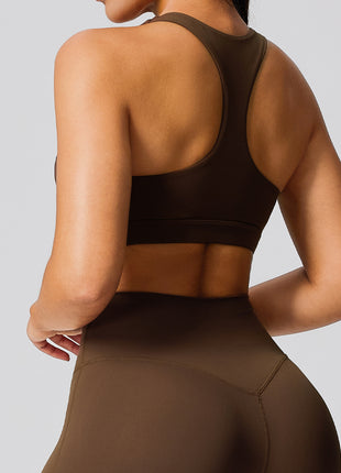 Brown Push up Women Sports Bra