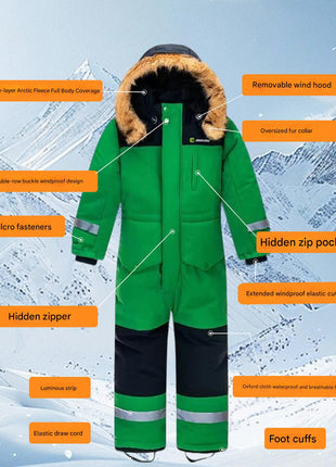 Children Snowboard Tracksuit Instruction