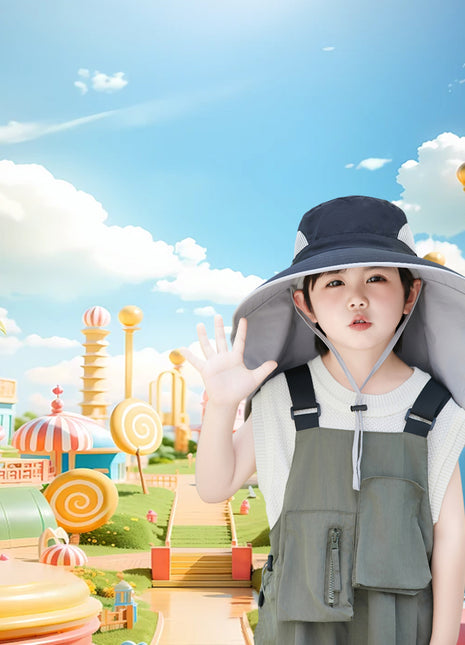 Children's Uv Protection Shawl Sun Visor