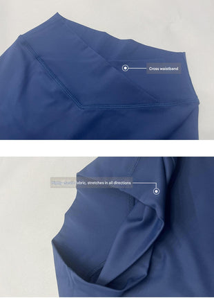 Cross-waist yoga shorts