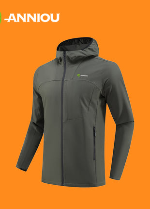 Dark Green Men's WindproofHooded Athletic Jacket
