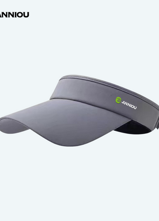 Dark Grey Sun Proteciton Empty Top Peaked Cap