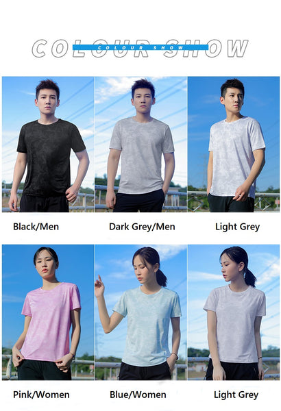 Custom Wholesale Summer Unisex Running T shirt Short-sleeved Ice Silk Loose Quick-drying Breathable Sports T-shirts