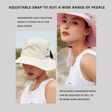 Sidiou Group Women UPF50+ UV Protection Summer Mesh Bucket Hat Foldable Wide Brim Sun Hat Fishing Hat