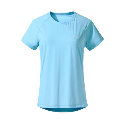 Summer Autumn FashionableQuick-drying Top Women's Short Sleeves Thin Ice Silk Breathable UPF50+ Sunscreen T-shirt Fitness Running T shirt