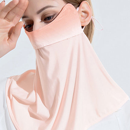 Sidiou Group Anniou Gradient Ice Silk Face Mask Scarf Summer Sunscreen Face Cover Neck Protection Breathable Outdoor Cycling Hanging-Ear Scarf Bandana