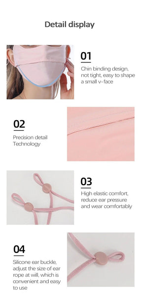 Sidiou Group Anniou Wholesale Ice Silk Face Cover Men Women Sunscreen Mask of Eye Corner Protection Adjustable Breathable Anti UV Face Mask