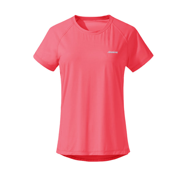 Summer Autumn FashionableQuick-drying Top Women's Short Sleeves Thin Ice Silk Breathable UPF50+ Sunscreen T-shirt Fitness Running T shirt