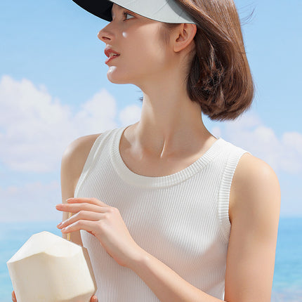 Sidiou Group Anniou Wholesale Empty Top Hat Traceless Integrated Sunscreen Hat Women's Summer Breathable Anti UV With Large Brim Sun Visor Hat