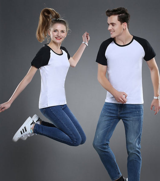 Sidiou Group Custom Printing Logo Short Sleeves T shirts Raglan Sleeve Quick-drying Round Neck Cotton Blank t-shirt
