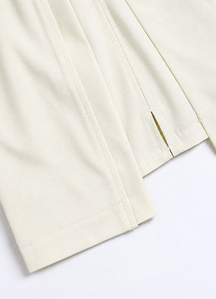 Double side slits design of #ivory high rise running shorts