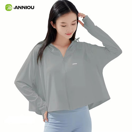 Gray Cropped UV Protective Jacket