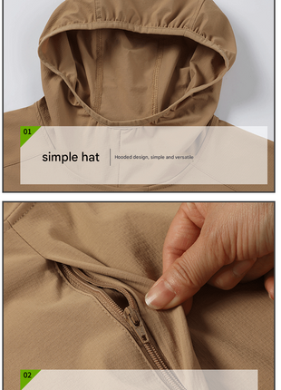 Hooded Design Windproof Jacket Unisex