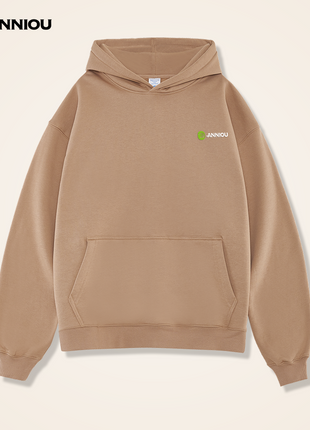 Khaki Men's 380g Heavyweight Pullover Hoodies