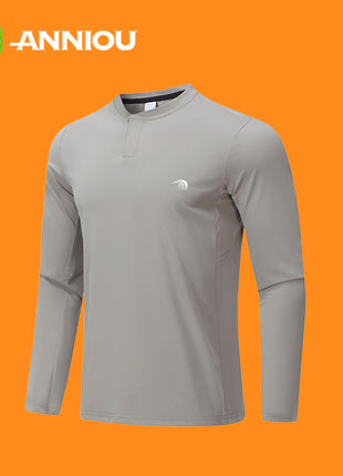Khaki Men's Long-sleeved Quick-drying Sweatshirt