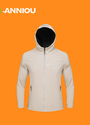 Khaki Outdoor Windproof Zipper Soft Shell Jacket