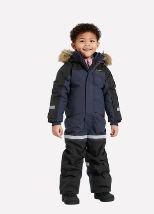 Kids Black Waterproof Snowsuit
