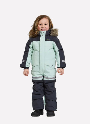 Kids Light Green Waterproof Snowsuit