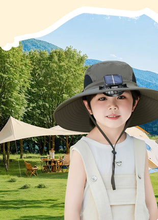 Kids Sun Hat with Solar Fan